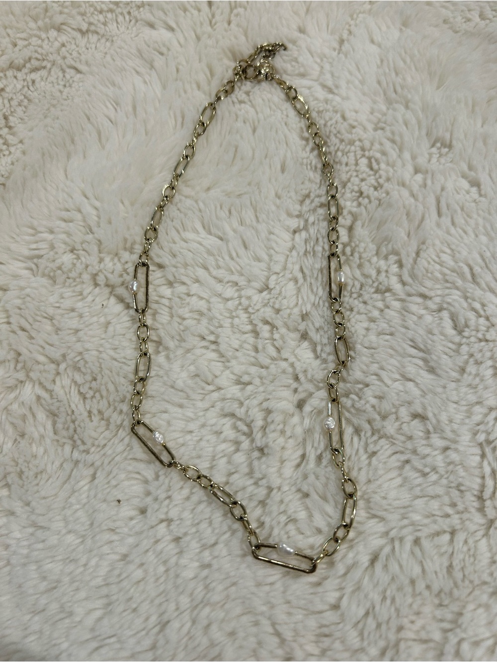 Kendra Scott Gold Link Chain Necklace with Pearl Accents